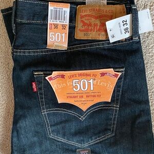 Levi's Men's 501 Straight Jeans - Dark Indigo